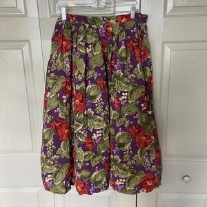 Y2K floral midi  skirt  Size 10 alfred dunner maxi skirt floral fairy